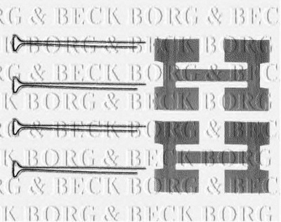 BORG & BECK bbk1134 -  Комплектующие, колодки дискового тормоза
